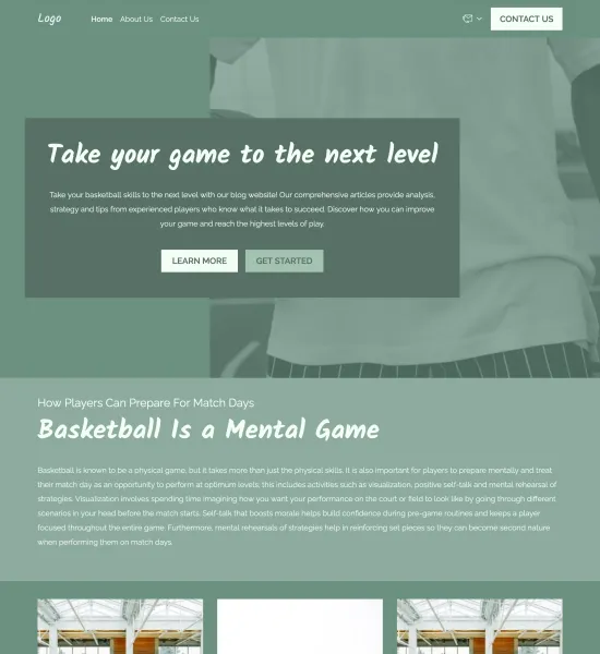 basketball blog template preview