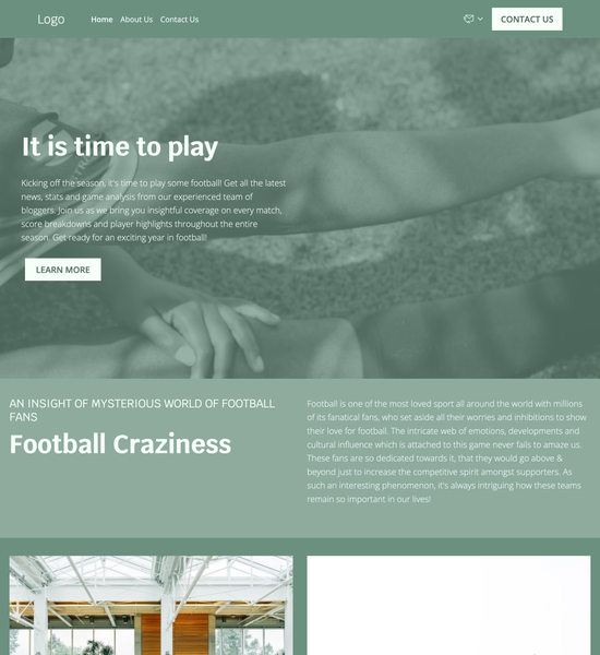 football blog template preview