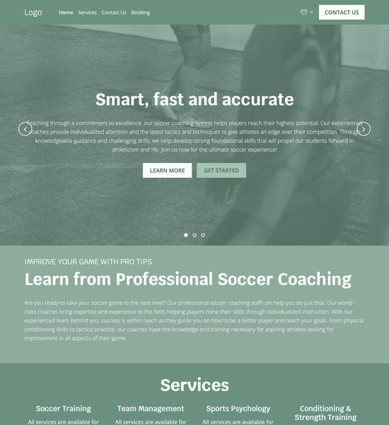 soccer coach template preview