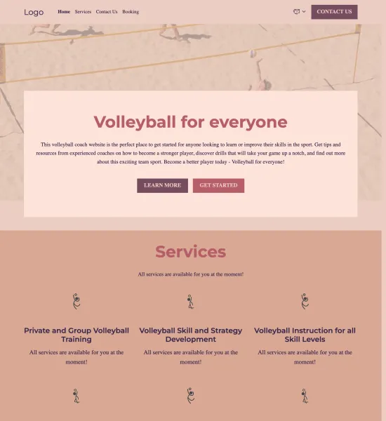 volleyball coach template preview