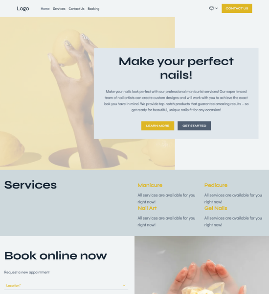 manicurist  template preview