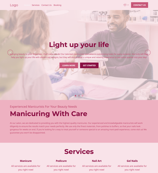 manicurist  template preview