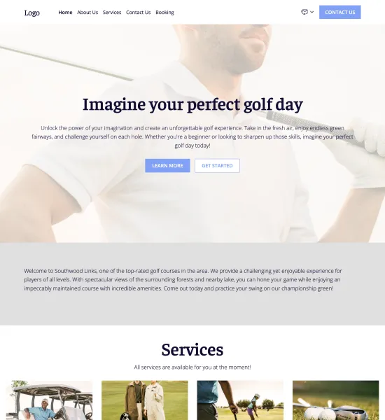 golf course template preview