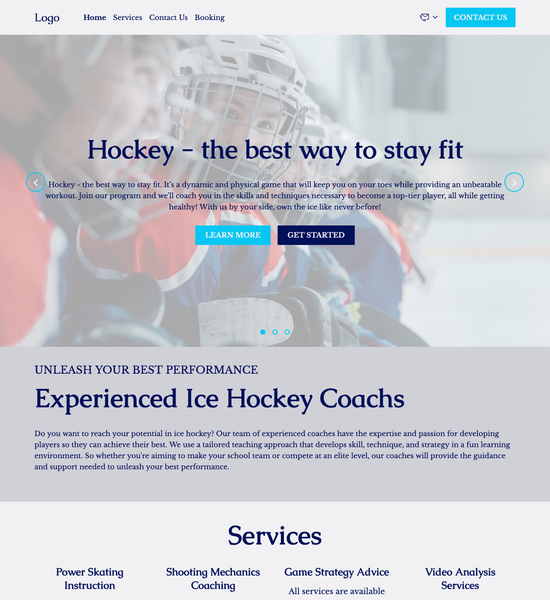 ice hockey coach template preview