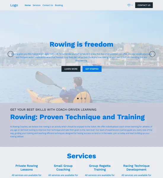 rowing coach template preview