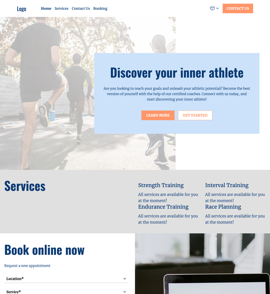 running coach template preview