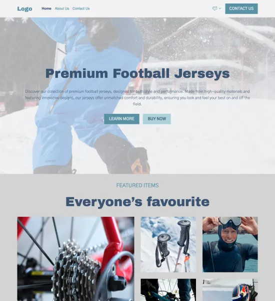 extreme sports equipment & accessories store template preview