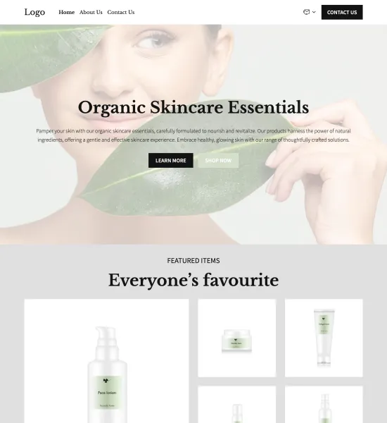 cosmetics store template preview