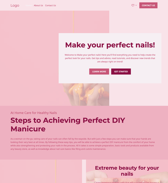 nail blog template preview