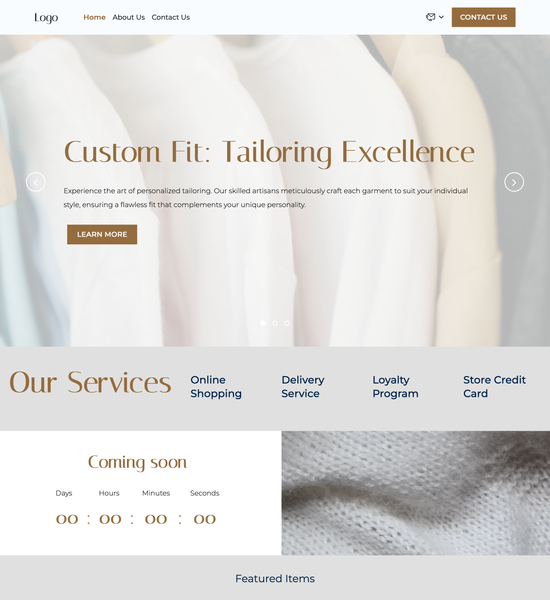 clothing store template preview