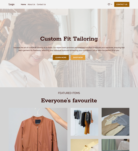 clothing store template preview