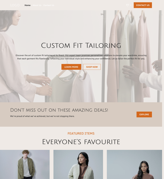 clothing store template preview