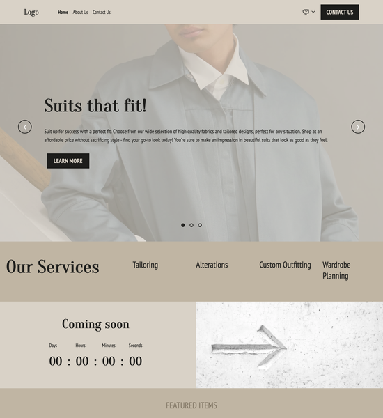 men's clothes store template preview