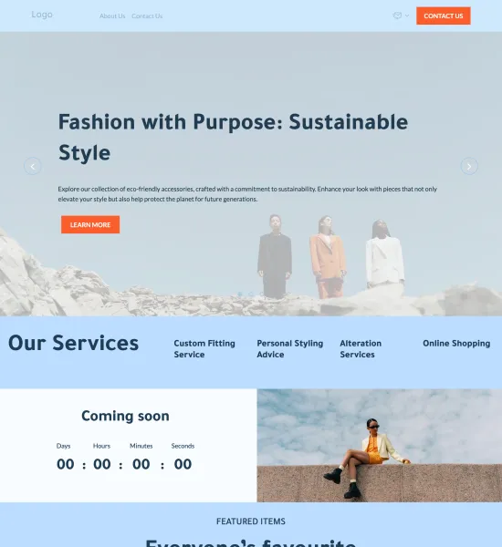 women's clothes store template preview