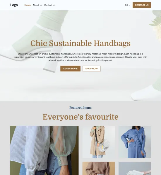 women's clothes store template preview