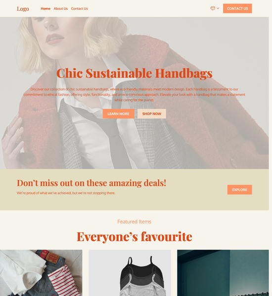 women's clothes store template preview