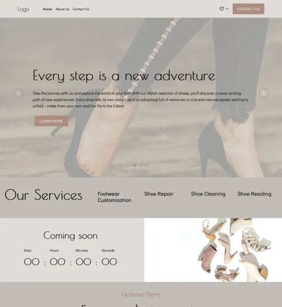 shoe store template preview