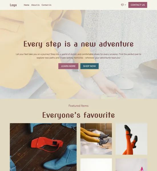 shoe store template preview