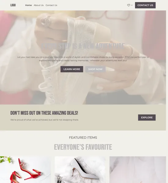 shoe store template preview