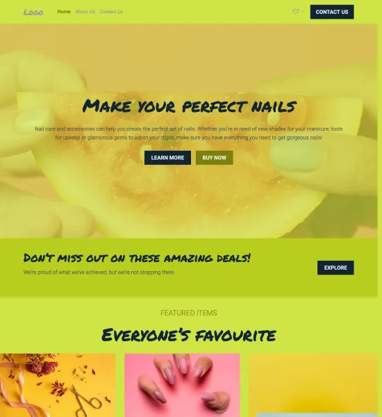 nail care & accessories store template preview