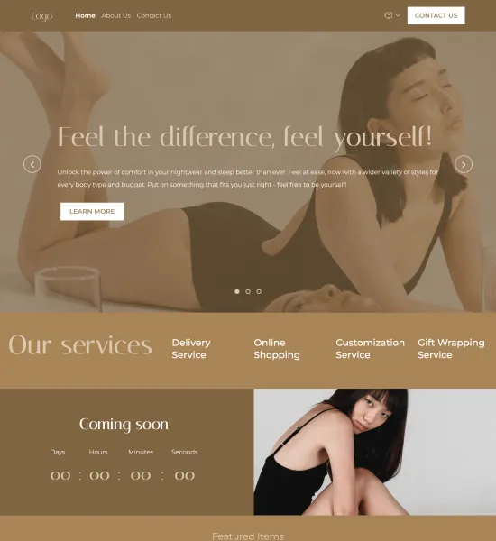 nightwear store template preview