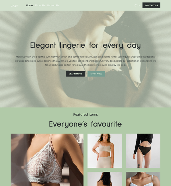 swimwear store template preview