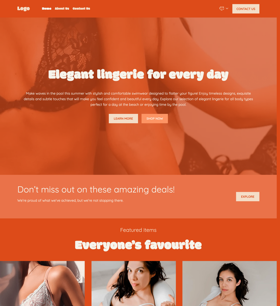 swimwear store template preview