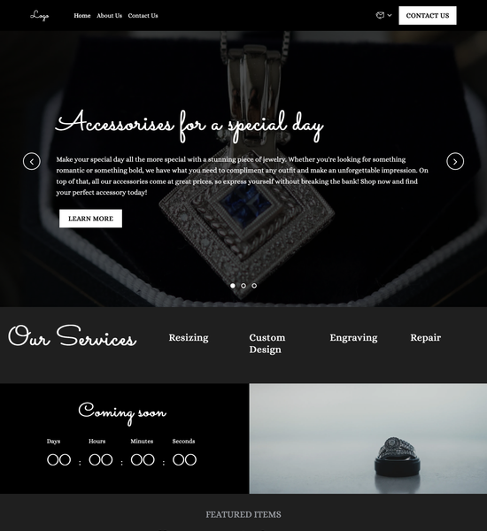 jewelry store template preview