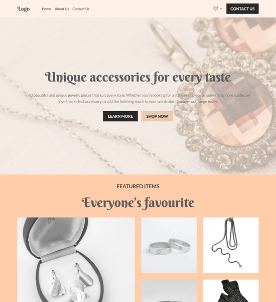 jewelry store template preview