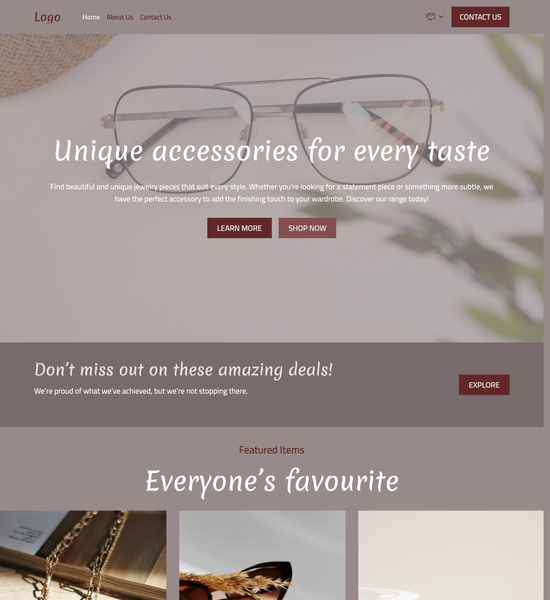 jewelry store template preview