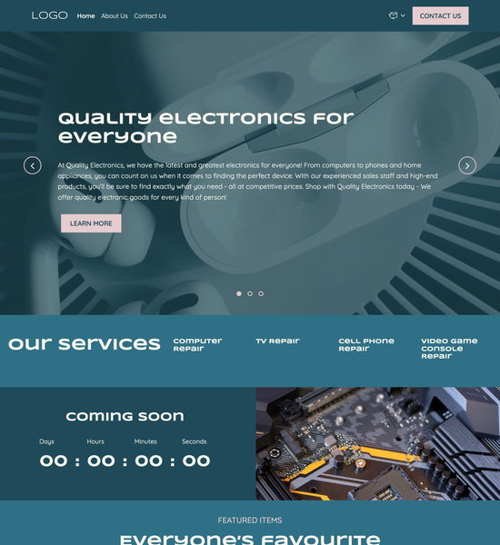 electronics store template preview