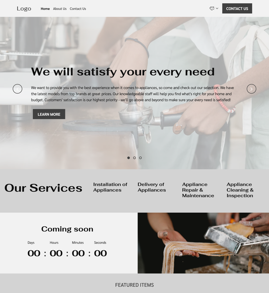 appliance store template preview