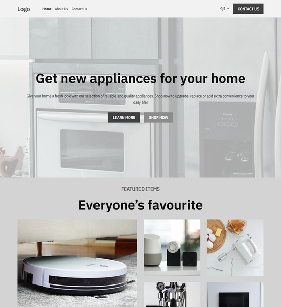 appliance store template preview