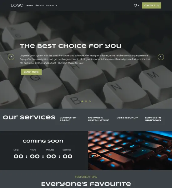 computer store template preview