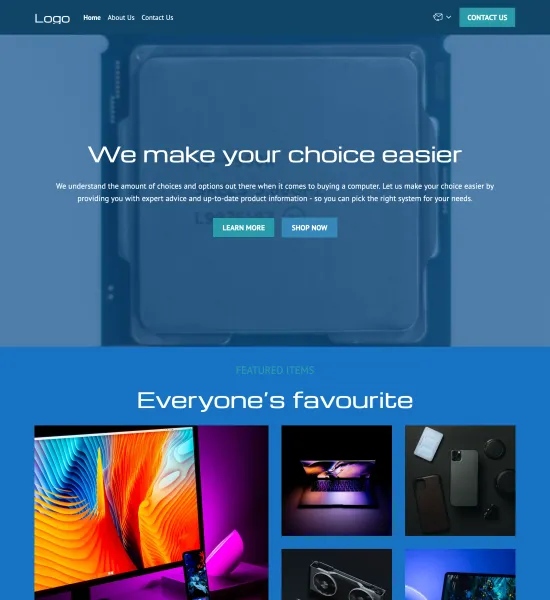 computer store template preview