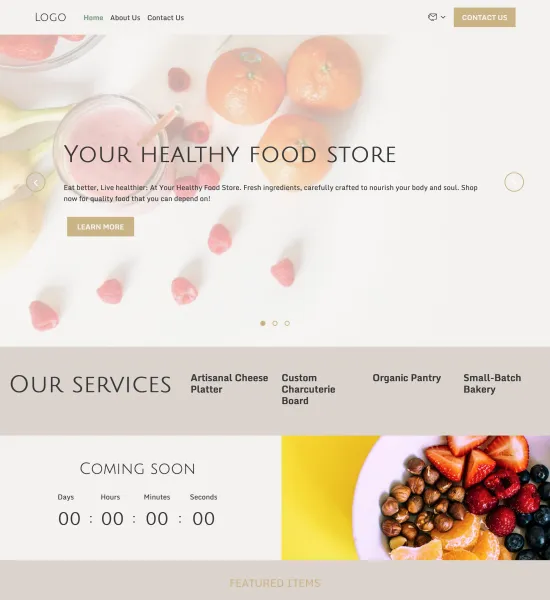 craft food store template preview