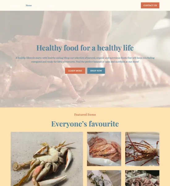 craft food store template preview