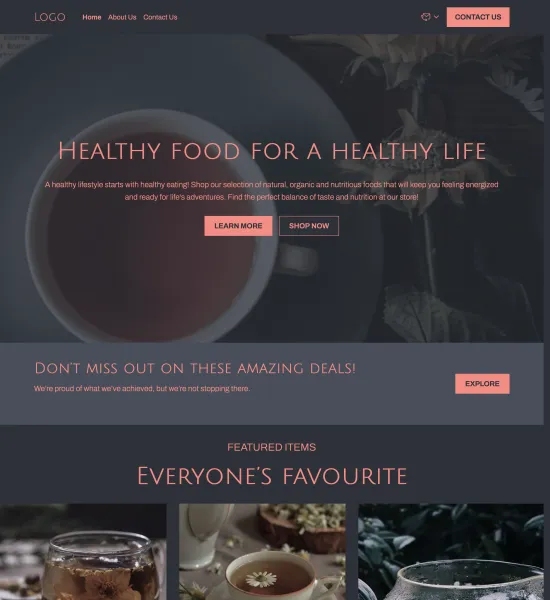 craft food store template preview