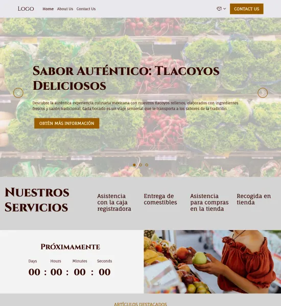 grocery store template preview