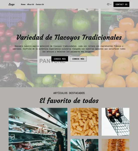 grocery store template preview