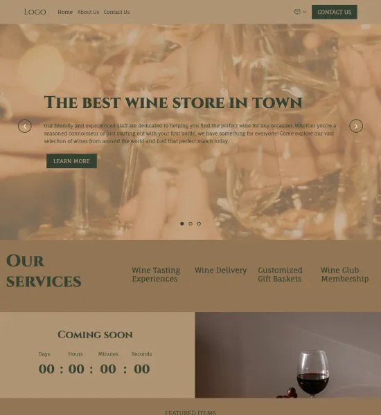 wine store template preview