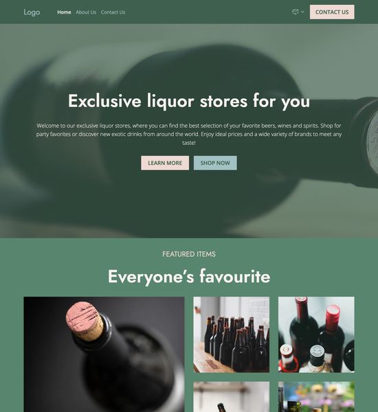 alcohol store template preview