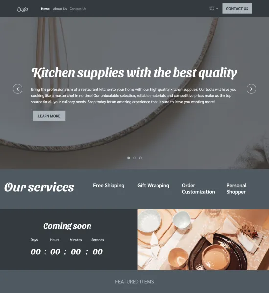 kitchen tools store template preview