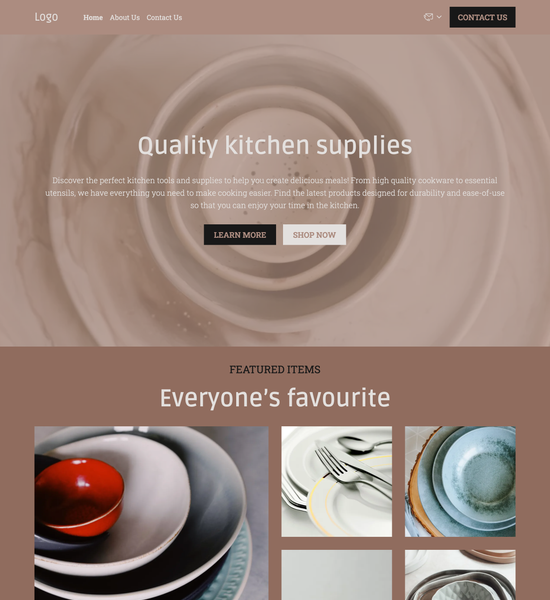 kitchen tools store template preview