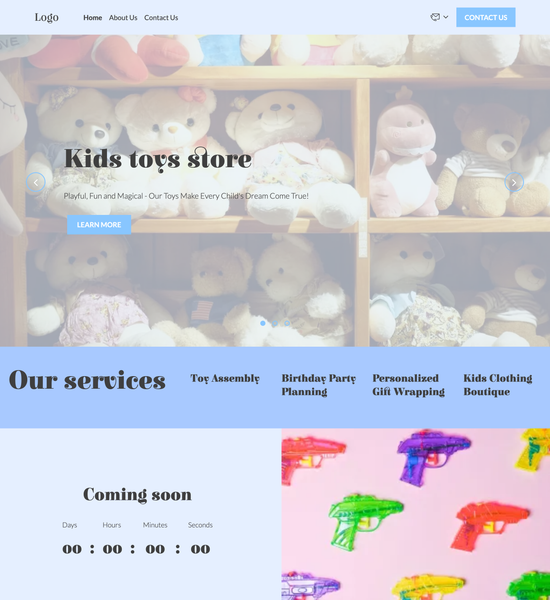 kids store template preview