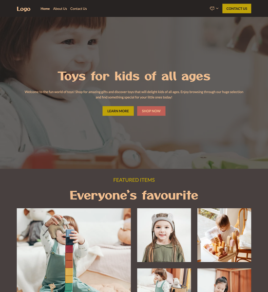 kids store template preview