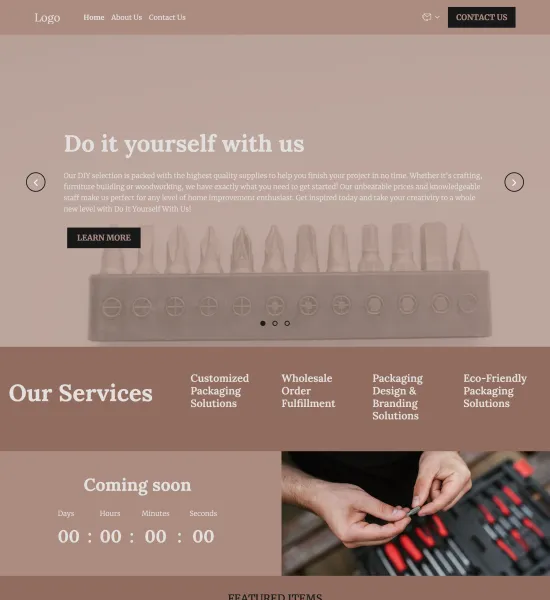 packaging supply store template preview