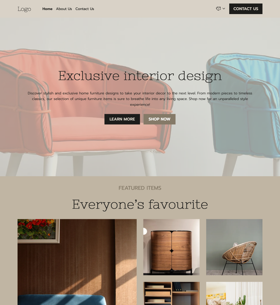 home furniture store template preview