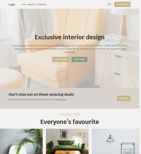 home furniture store template preview