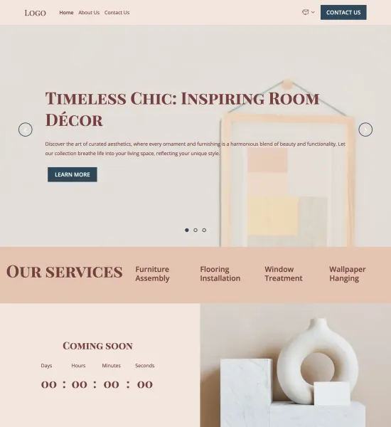 home decor store template preview